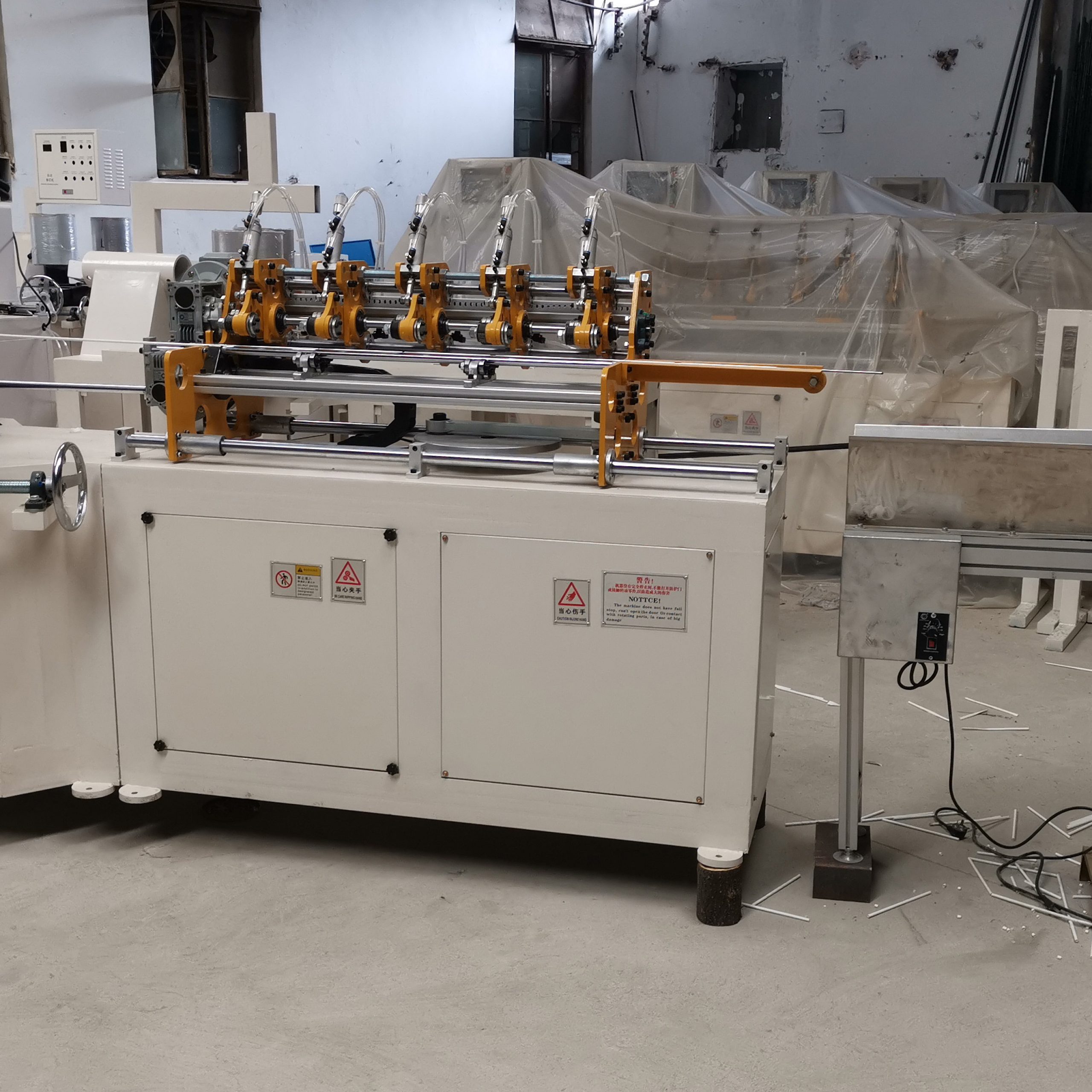 paper drinking straw making machine in factory